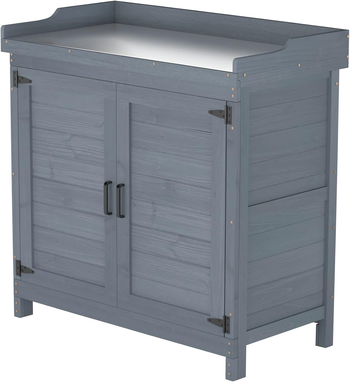 Gardening Tools Diy - Outdoor Storage Cabinet with Workbench –