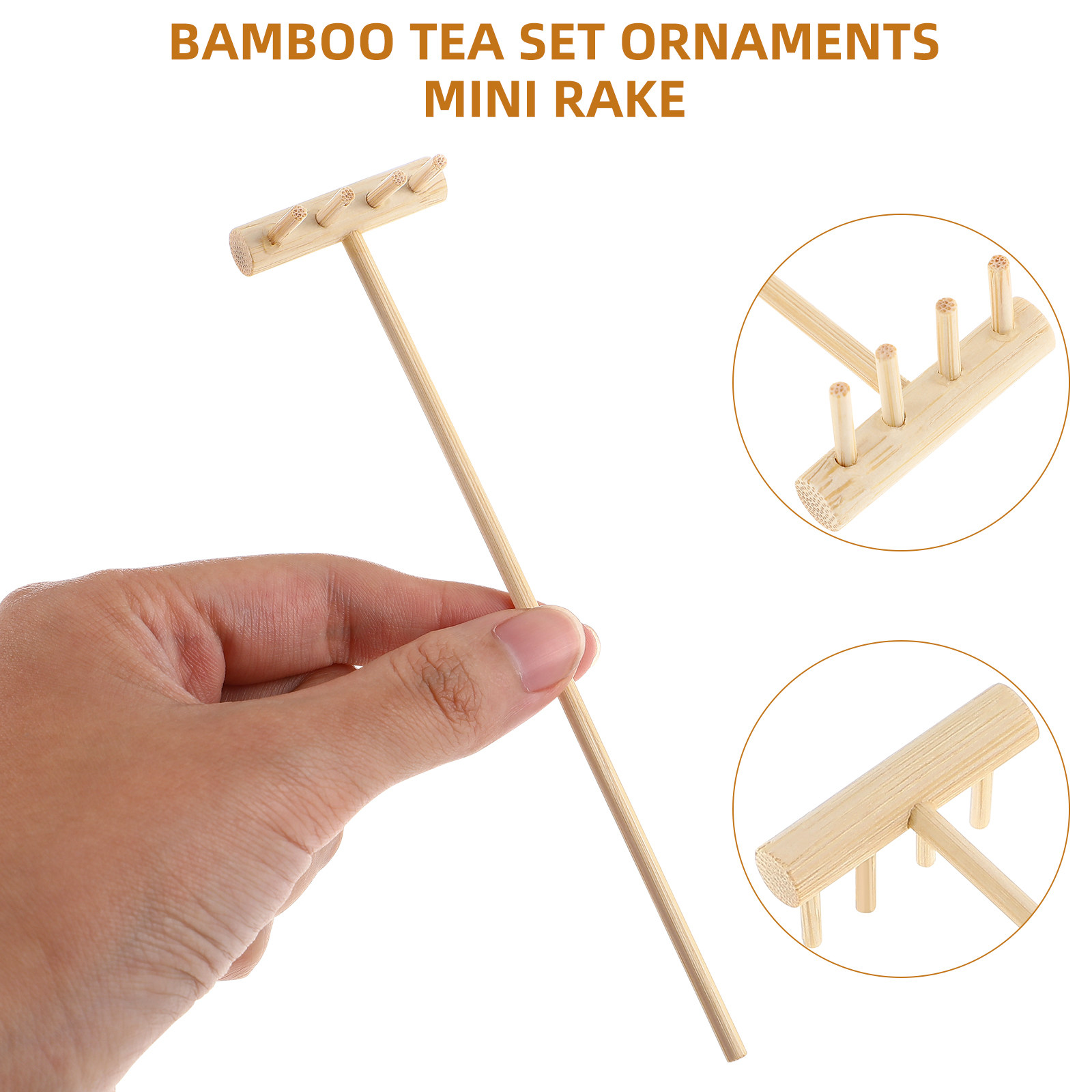 8Pcs Mini Zen Rake Tools Bambo - Zen Gardening Tools ulasan dan harga