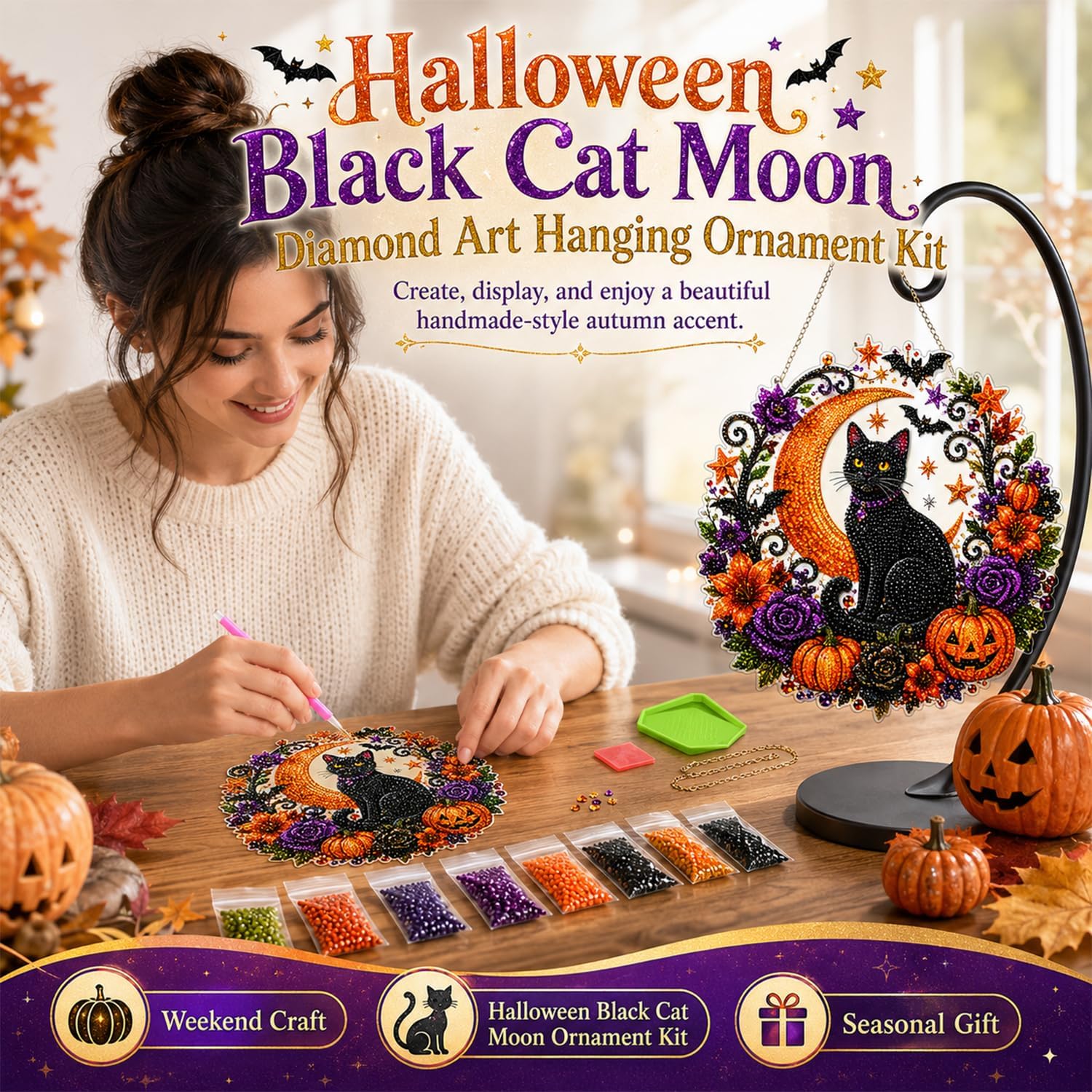 Halloween Pumpkins Diamond Art - Gardening Tools Diy ulasan dan harga