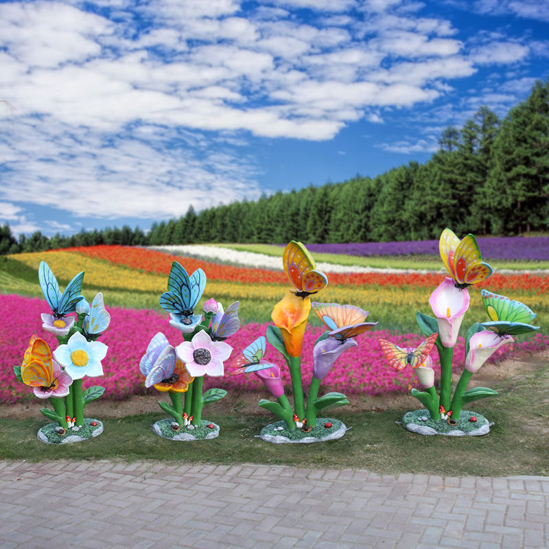Outdoor butterfly flower sculp - Gardening Tools Photo ulasan dan harga