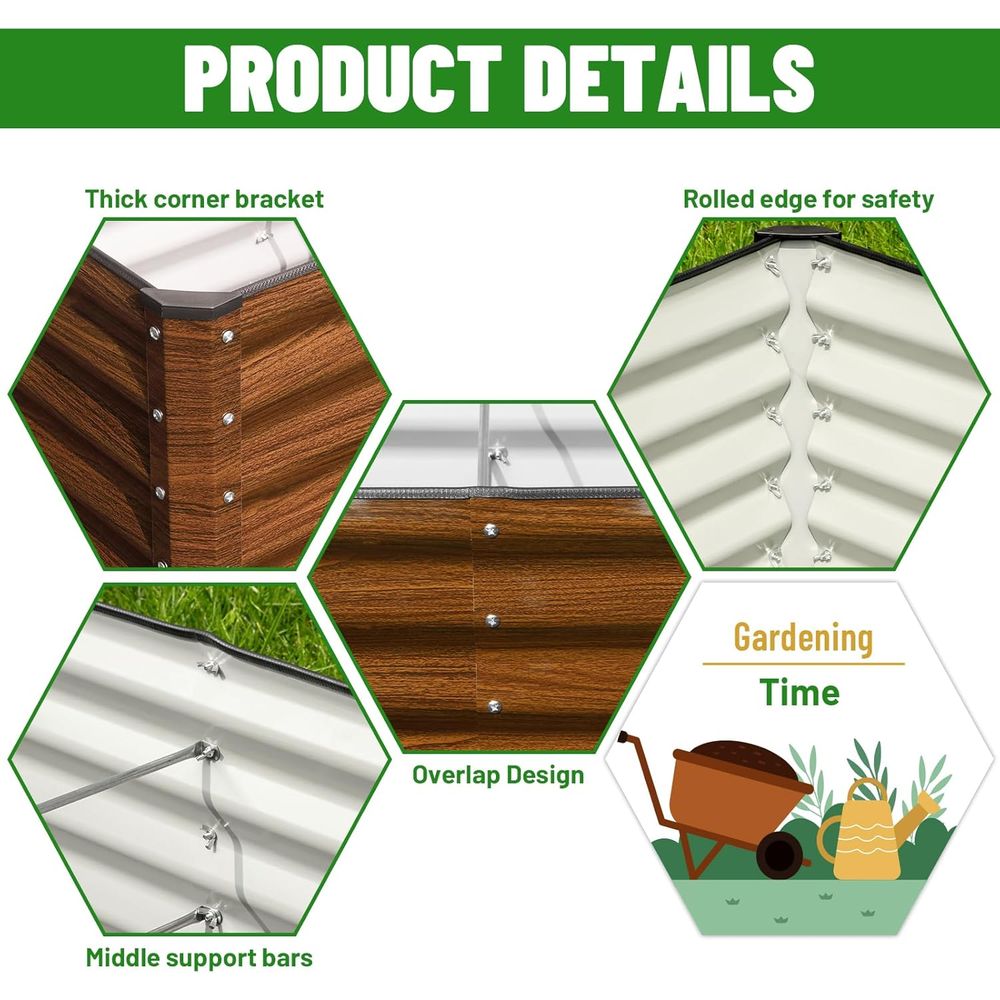 2-Pack 6x2x2T Galvanized Raise - Raised Bed Planter Box ulasan dan harga