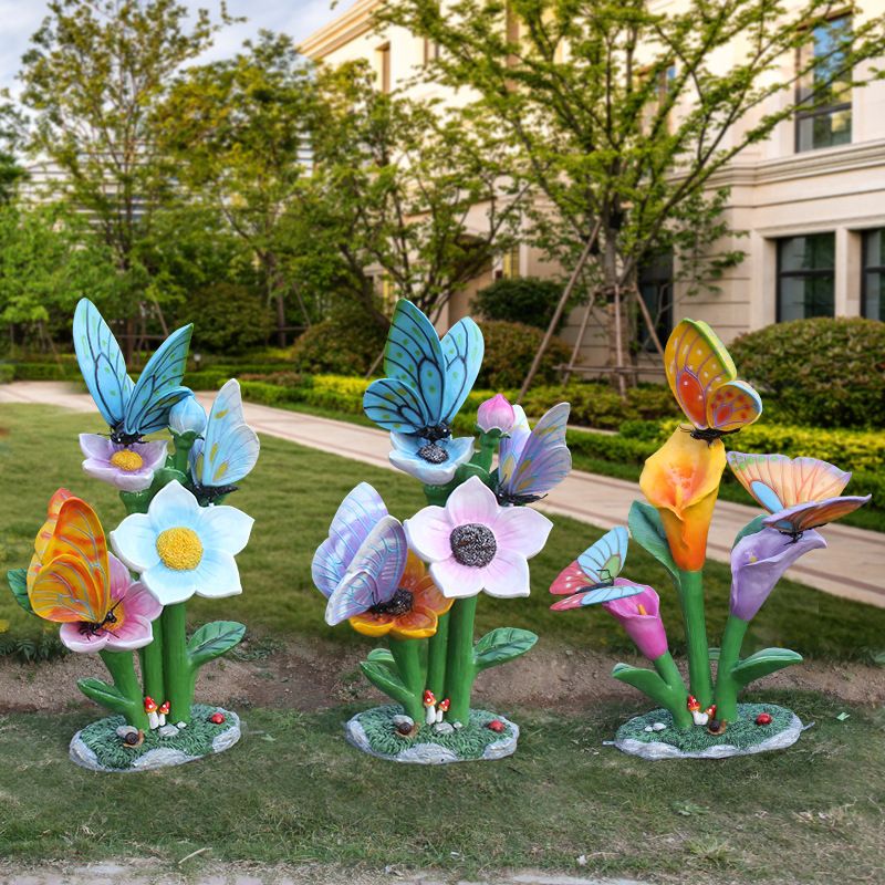 Outdoor butterfly flower sculp - Gardening Tools Photo ulasan dan harga