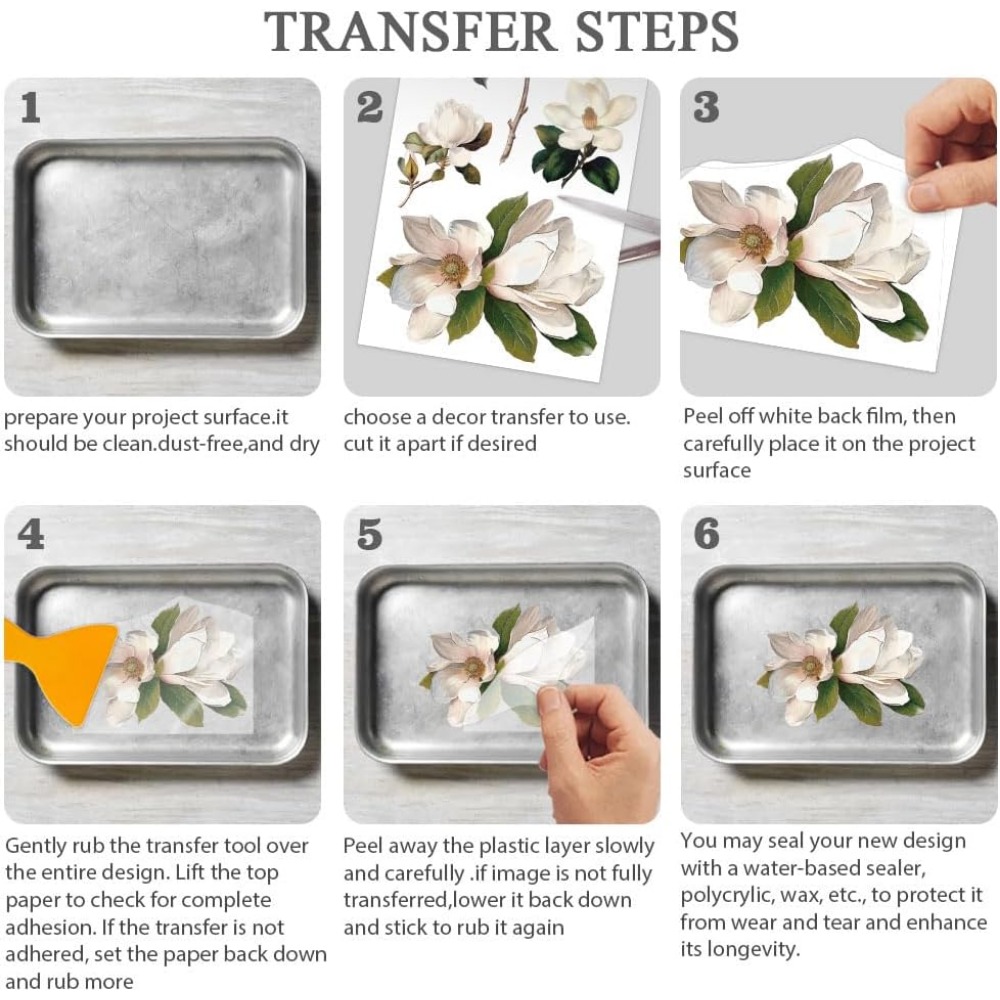3pcs/Set Watercolor Roses Rub  - Gardening Tools Diy ulasan dan harga