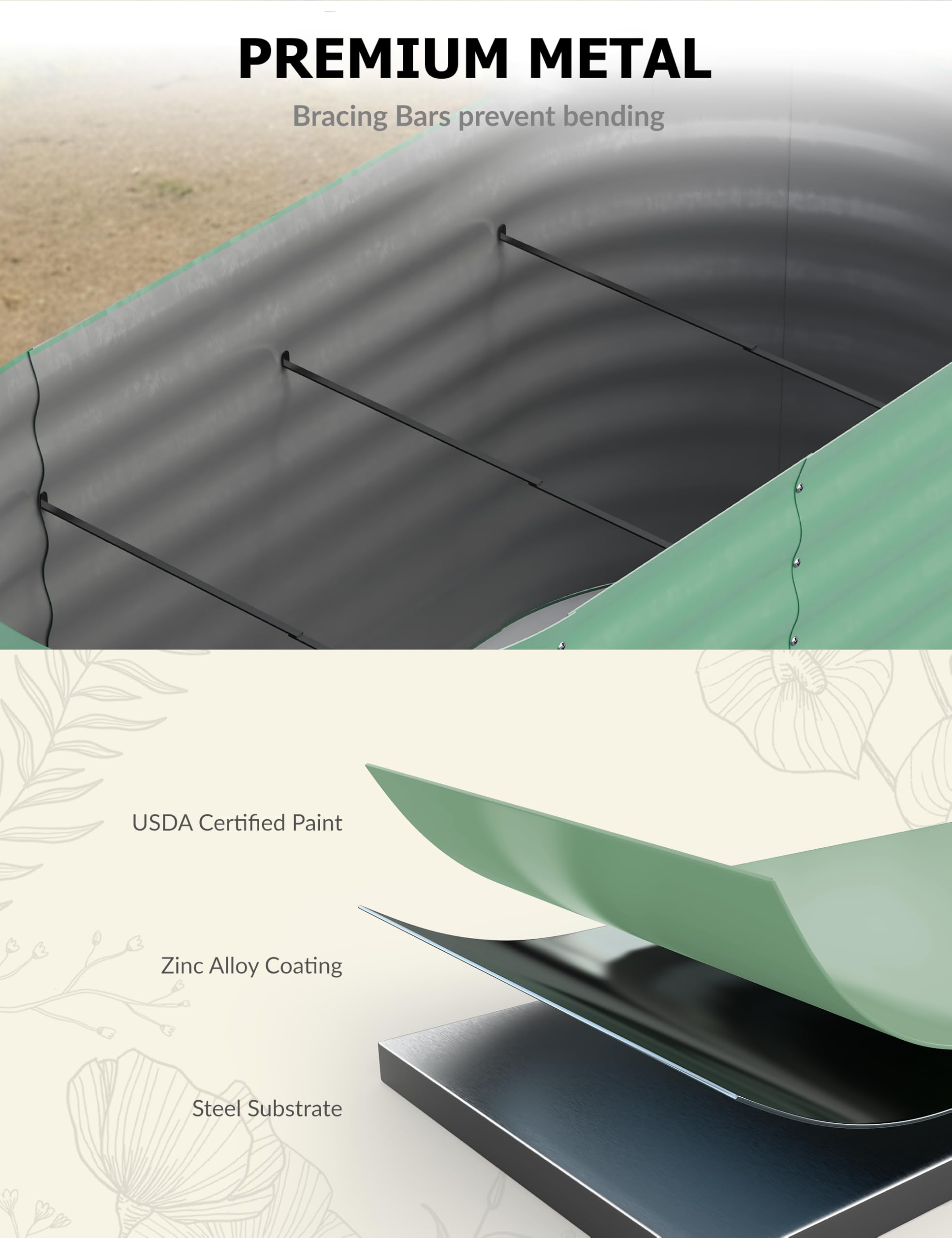 8x4x1.5 ft Galvanized Raised G - Raised Bed Planter Box ulasan dan harga