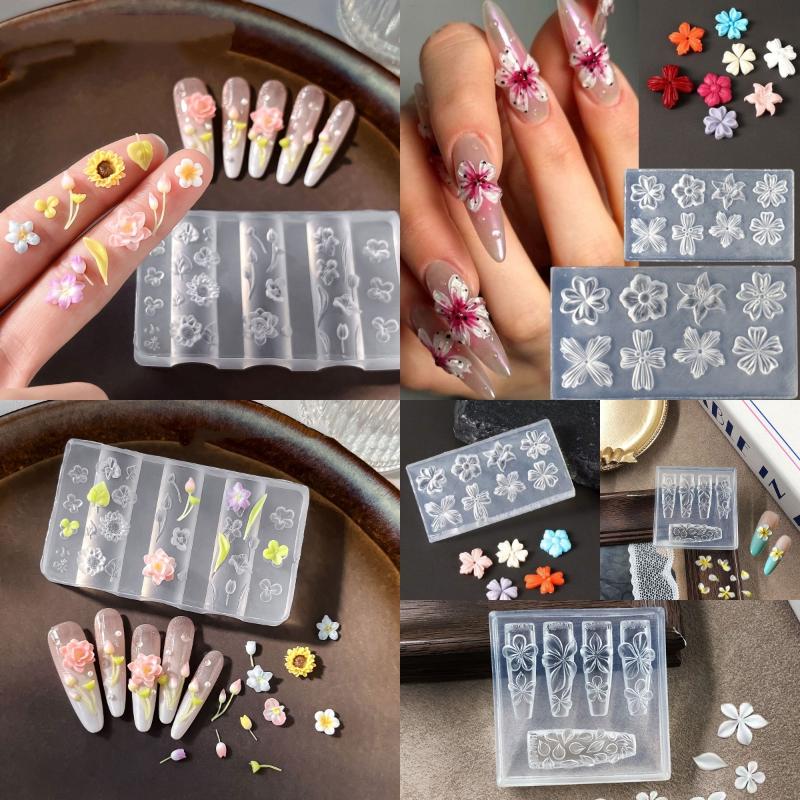 New Flower Nail Art Mold 3D Si - Gardening Tools Diy ulasan dan harga