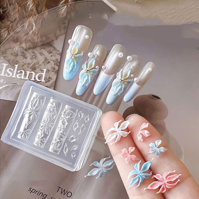 New Flower Nail Art Mold 3D Si - Gardening Tools Diy ulasan dan harga