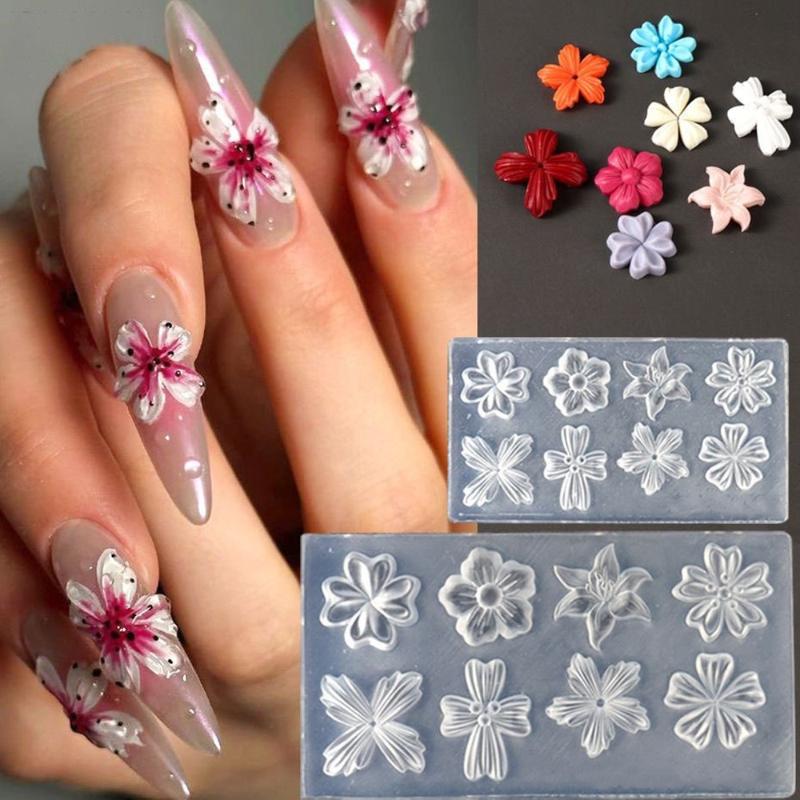 New Flower Nail Art Mold 3D Si - Gardening Tools Diy ulasan dan harga