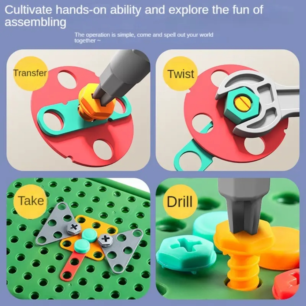 450Pcs Kids STEM Drill Set Cre - Gardening Tools Kit For Kids ulasan dan harga